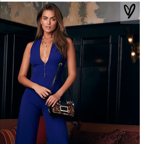 lulus royal blue jumpsuit